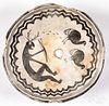 Mimbres Indian style pottery bowl