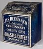 Tin lithograph country store bin