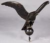 Swell body copper flying eagle weathervane
