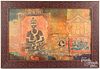 Southeast Asian print on canvas