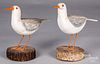 Pair of painted seagull decoys, mid 20th c.