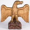 Large carved giltwood spread wing eagle