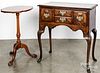 Dressing table and Chippendale style candlestand