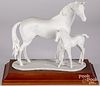 Kasier limited edition porcelain horse and foal