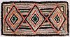Two geometric hooked rugs, ca. 1900