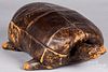 Leather turtle ottoman