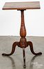 Cherry and tiger maple candlestand, early 19th c.