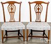 Pair of New England Chippendale dining chairs