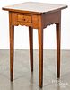 Federal walnut one-drawer stand, early 19th c.