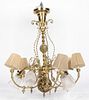 Pierced brass chandelier, 20th c.