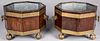 Pair of English mahogany wine coolers, late 19th c