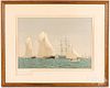 Pair of Frederic Cozzens signed maritime prints