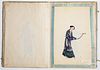 Album of twelve Chinese rice paper portraits