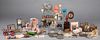 Large group of dollhouse furniture and accessories