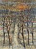 BRUNO STERN ZUPAN (Slovak/American b. 1939) A PRINT, "Winter Trees,"