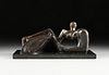 attributed to HENRY SPENCER MOORE (English 1898-1986) A SCULPTURE, "Recumbent Figure (Pea Pod Variation)," 1980s,