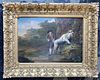 Fine quality Continental 18th/19th oil on oak panel "The Shearer" initialed