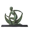 Deco style bronze patinated woman