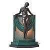 Art Deco Style Bronze Figural Table Lamp