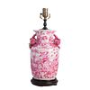 Chinese 20th c. Famille Rose Porcelain vase lamp