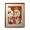 Sidney Schatzky signed print of two women