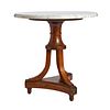 White Marble Top Occassional Table