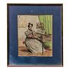 polychromed prints depicting Victorian Era women