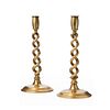 19th/early 20th century English brass candlesticks