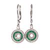BE MINE 18k Diamond Emerald Drop Earrings 