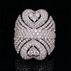 18K Doble Heart Diamond Ring