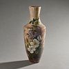 Barbotine Vase With Enameled Floral Design