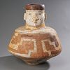 Large Shipibo Peruvian Effigy Polychrome Pottery