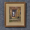Hezekiah Anthony Dyer (1872-1943) Watercolor Of Doorway