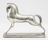Currey & Company Assyrian Horse Bronze Sculpture