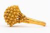 Chinese 24K Yellow Gold Granulated Dome Ring
