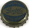 1964 Goebel Beer Plastic Backed Crown Detroit Michigan