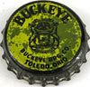 1956 Buckeye Beer, MI 8oz Tax Cork Backed Crown Toledo Ohio
