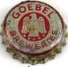 1946 Goebel Breweries (dull silver) Cork Backed Crown Detroit Michigan
