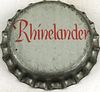 1940 Rhinelander Beer Cork Backed Crown Rhinelander Wisconsin