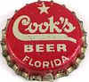 1946 Cook's Beer, FL Tax Cork Backed Crown Evansville Indiana