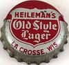 1945 Old Style Lager Beer (dull silver) Cork Backed Crown La Crosse Wisconsin