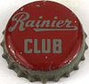 1943 Rainier Club Beer (gunmetal grey) Cork Backed Crown San Francisco California