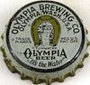 1949 Olympia Beer (tan horseshoe) Cork-Backed Crown Tumwater Washington