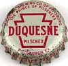 1953 Duquesne Pilsener Beer, PA Tax Cork Backed Crown Pittsburgh Pennsylvania