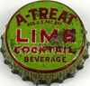 1951 A - Treat Lime Cocktail Beverage Cork Backed Crown Allentown Pennsylvania