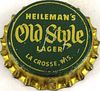 1952 Old Style Lager Beer (G) Cork Backed Crown La Crosse Wisconsin