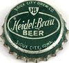 1946 Heidel - Brau Beer (Sealex) Cork Backed Crown Sioux City Iowa