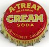 1951 A - Treat Cream Soda Cork Backed Crown Allentown Pennsylvania