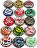 Lot of Fifteen "D" Soda Plastic or Cork-Backed bottle caps 