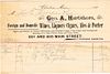 1900 Geo. A. Hartshorn (agent for Pabst Roessle True Jones & Portsmouth Breweries) Billhead Clinton, Massachusetts